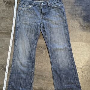 7 For All Mankind Blue Boot Cut Jeans